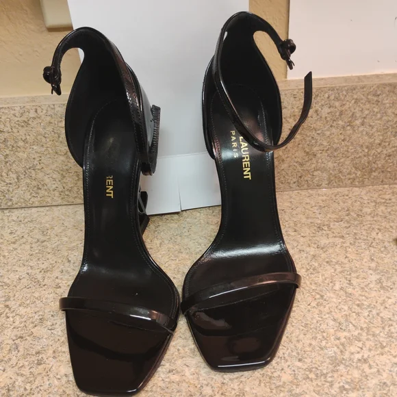 COPY - Saint Laurent Black Patent Leather Stiletto Heels